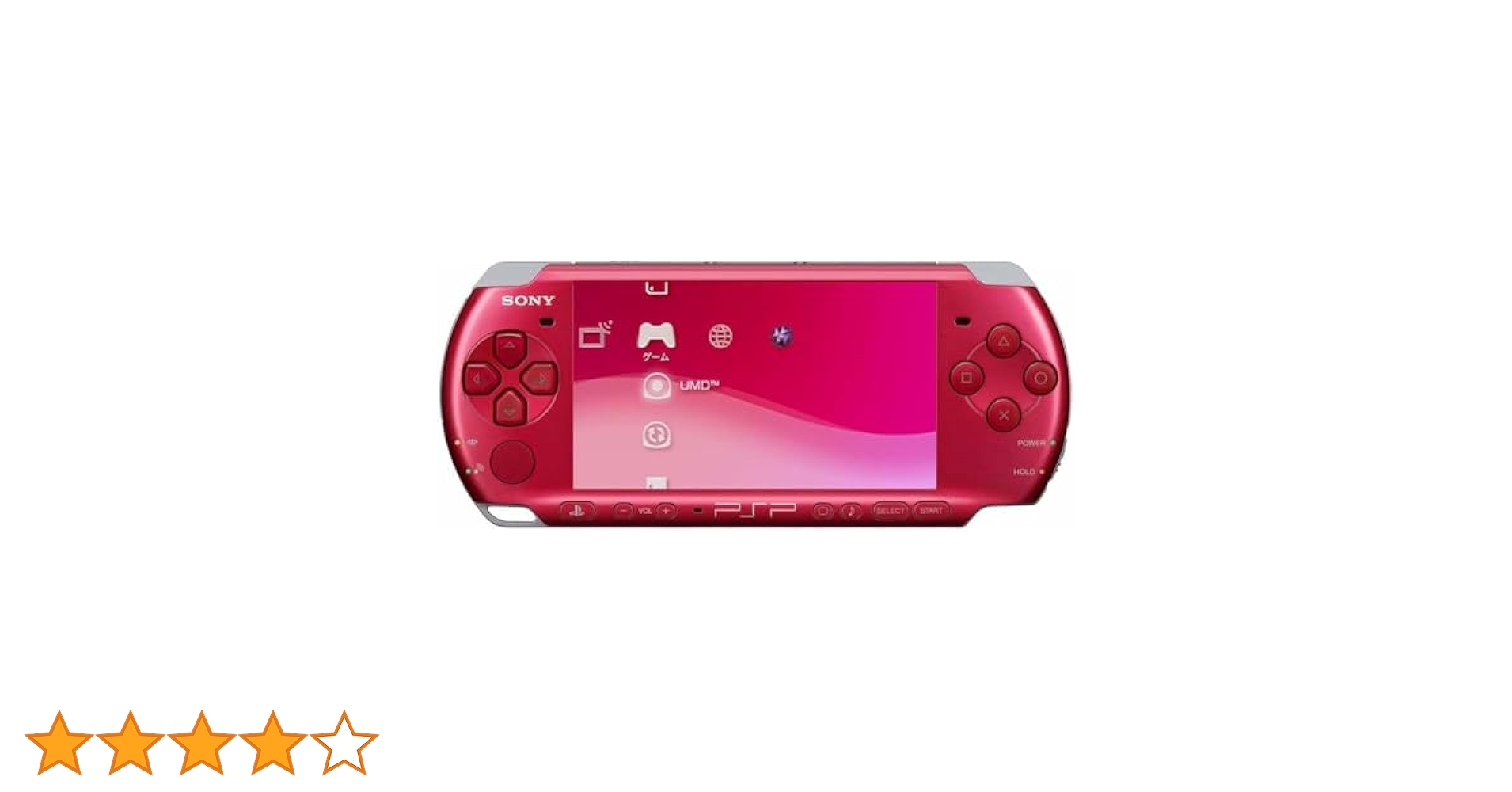 4-242 PSP-3000 ラディアント レッド SONY PSP Playstation Portable Console JAPAN Model PSP-3000